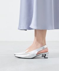 Menue/メヌエ Menue ポインテッドトゥ ミドルヒール スリングバックシューズ/506949170