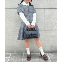 F.i.n.t/フィント F i.n.t パフスリーブチェックミニワンピース/506949393