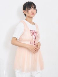 RETRO GIRL/レトロガール RETRO GIRL フリル切り替えチュールジレ/506949474