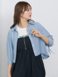 RETRO GIRL/レトロガール RETRO GIRL シャーリングクロップドSH/506949499