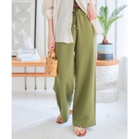 KOBE LETTUCE/コウベレタス KOBE LETTUCE ウエストリボンピンタックワイドパンツ [M4098]/506949822