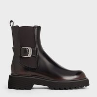 CHARLES & KEITH/サイドバックル リッジッドソールチェルシーブーツ/506949897
