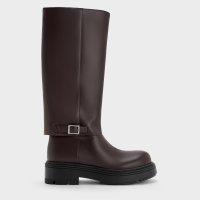CHARLES & KEITH/Davis デービス バックルフォールドオーバーブーツ/506949906