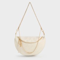 CHARLES & KEITH/Philomena フィロメナ ハーフムーンクロスボディバッグ/506949953