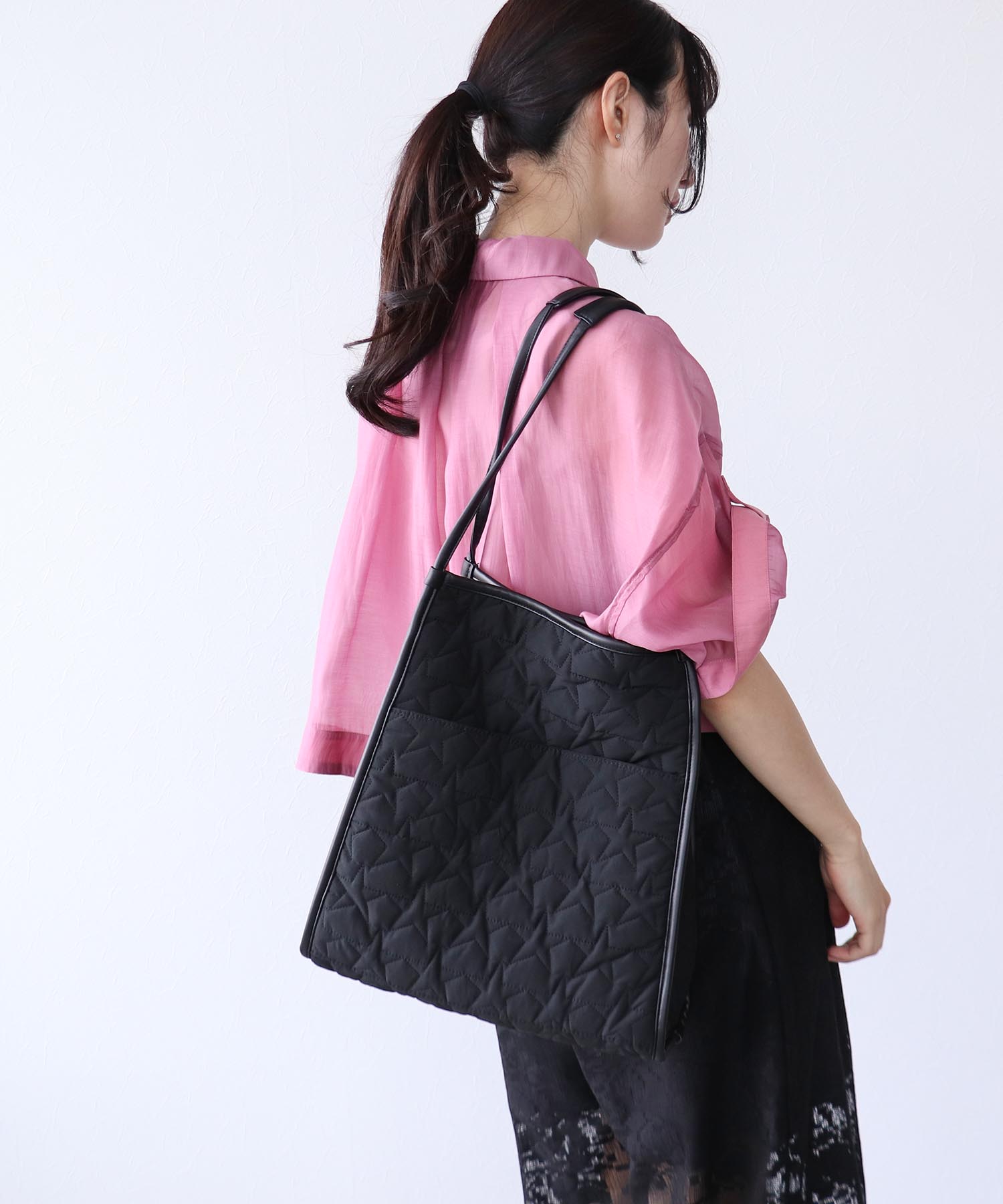 maison de dolce.キルティングポンチョ【black】 maison de Dolce. キルティングポンチョ【black】 ポンチョ