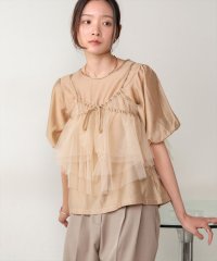 Bab/バブ Bab チュールビスチェ＋ボリュームスリーブブラウスSET/506953264