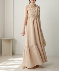 Bab/バブ Bab ノースリーブティアードギャザーワンピース/506953270
