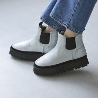carino/モード エ ジャコモ カリーノ MODE ET JACOMO carino 本革ムートン サイドゴアショートブーツ/506953473