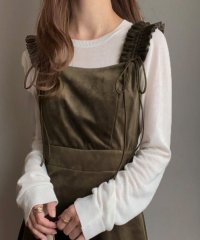 FILLOU/フィルー FILLOU FILLOU ベロアフリルノースリーブワンピース/506953489