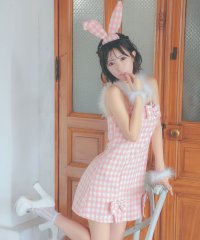 Tika/ティカ Tika ハロウィン ふわふわフェザー付き台形スカートリボンガーリーツイードチェックペアバニー [3点セット] 【返品不可商品】/506954359