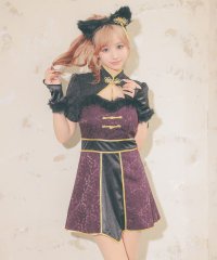 Tika/ティカ Tika ハロウィン サテンジャガードバストカットチャイナ猫アニマル [3点セット] 【返品不可商品】/506954363