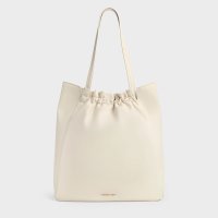 CHARLES & KEITH/Brigette ブリジット ルーシュドトートバッグ/506954455
