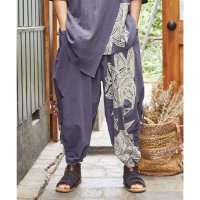 CAYHANE/【チャイハネ】スキナド変形MEN'Sワイドパンツ ブルー系その他/506930413