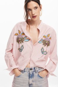 Desigual/デシグアル Desigual ストライプと花柄の長袖シャツ/506951971