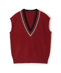 CABaN /CABaN コットンカシミヤ ストライプVネックベスト/506953160