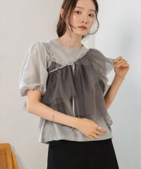 Bab/バブ Bab チュールビスチェ＋ボリュームスリーブブラウスSET/506953264