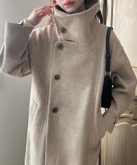 Meiru/メイル Meiru Meiru オーバーサイズスタンドカラーロングコート/506953487