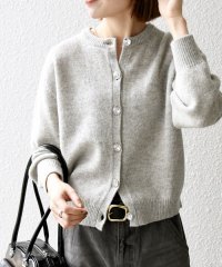 SHIPS any:〈手洗い可能〉ビジュー ボタン クルーネック コンパクト カーディガン