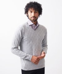 MICHEL KLEIN HOMME/ダイヤ柄Vネックニット/506956007