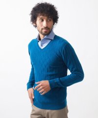 MICHEL KLEIN HOMME/ダイヤ柄Vネックニット/506956007