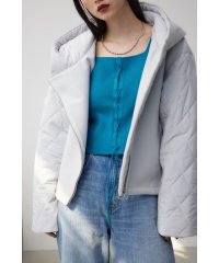 AZUL by moussy/異素材切替キルティングコート/506956090
