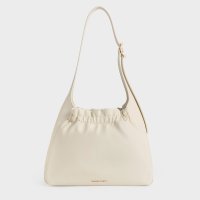 CHARLES & KEITH/Brigette ブリジット ルーシュドホーボーバッグ/506958909