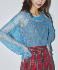 MAISON BREEZE reveur/メゾンブリーズレヴール MAISON BREEZE reveur モヘア混 ニット 透かし編み チュニック プルオーバー 長袖 31943C333/506863544