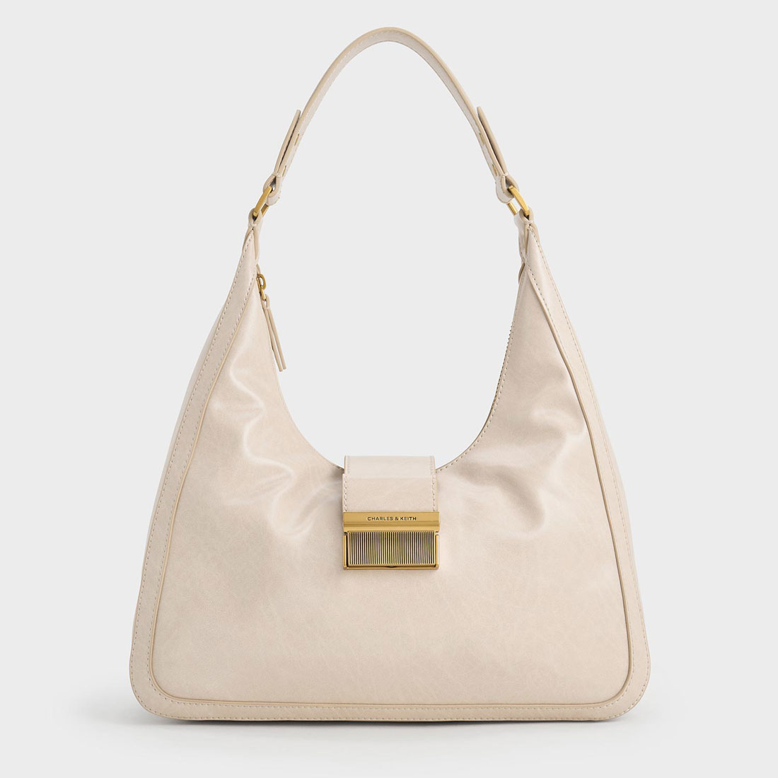 CHARLES & KEITH シャーロット ホーボーバッグ - ブラック Charlot シャーロット ホーボーバッグ - ブラック | CHARLES