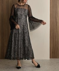 epic day/エピック デイ epic day 結婚式 ドレス オケージョン ワンピース お呼ばれドレス プリーツスリーブレースミックスドレス プリーツ チュール ロング 総/506964110