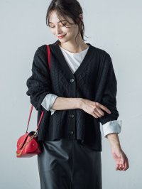 LAUTREAMONT/ロートレアモン LAUTREAMONT ケーブル編みVネックカーディガン≪手洗い可能≫/506964445