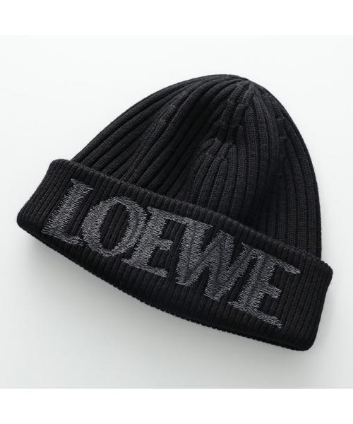 LOEWE ニット帽 F540257X23 ロゴ刺繍 ニットキャップ ビーニー LOEWE ニット帽 F540257X23 ロゴ刺繍 ニットキャップ ビーニー