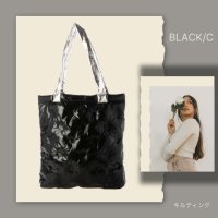 Tomieco/トミエコ Tomieco キルティングトートバッグ A4対応 カラーコンビ 光沢ナイロン素材/506968008
