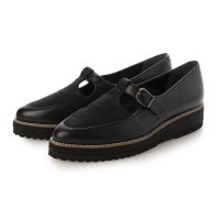BARCLAY/【本革 / 日本製】 バークレー BARCLAY 軽量プラットフォームソール アーモンドトゥ 異素材コンビ Tストラップアレンジ マスキュリンシューズ/506968019