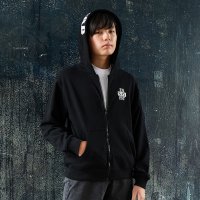 GLAZOS/グラソス GLAZOS 【毛玉になりにくいしっかり素材】フードプリントジップパーカー/506968274
