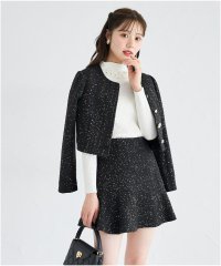 tocco closet/トッコクローゼット tocco closet 多種飾り釦スパンコールツイードショートジャケット/506968302