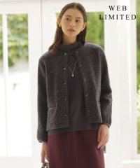 J.PRESS LADIES（LARGE SIZE）/【WEB限定】パイルジャージー ノーカラー ブルゾン/506968673