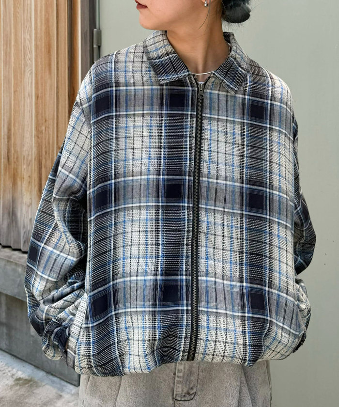 awesome COLLECT｜Beimar Cotton Houndstooth Drizzler Jacket