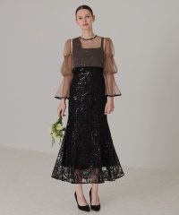 Leja/レジャ Leja フレアスリーブボレロ花柄刺繍マーメイドドレスワンピースドレス美脚効果結婚式 パーティードレス 成人式 20代 30代 40代/506972538