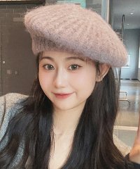 TeddyShop/テディショップ Teddyshop ベレー帽 レディース 帽子 ハット キャップ モヘア風 毛足 長い ハイゲージ リブ ニット 防寒 防風 暖かい/506973056