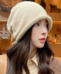 TeddyShop/テディショップ Teddyshop ニット帽 レディース ビーニー 帽子 ぼうし 防寒 寒さ対策 バックリボン ドロスト 縦 調節 耳まで隠れる/506973062