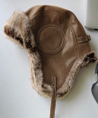 TeddyShop/テディショップ Teddyshop フライトキャップ レディース 帽子 ぼうし 飛行帽 防寒 防風 暖かい 柔らかい 合皮 耳あて 耳付き ふわふわ/506973066