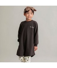 branshes/【DRC/やわらか薄手裏毛】ワンポイント刺繍長袖ワンピース/506972956
