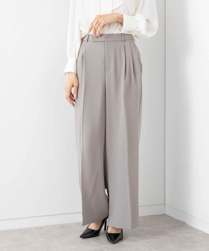 セール60%OFF】ツイルワイドパンツ(セットアップ対応)(506974948
