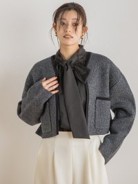Droite Lautreamont/ドロワット ロートレアモン Droite lautreamont ストライプニットジャケット≪手洗い可能≫/506976258