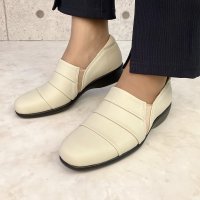 HERMOSA/エレモーサ HERMOSA 【日本製】【ゆったり3E幅】【軽量】【柔らか本革】シャーリングスリッポンシューズ/506973201