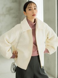Droite Lautreamont/ドロワット ロートレアモン Droite lautreamont 【WEB別注】フライスアミZIPブルゾン/506977139