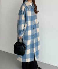 callautia/カラウティア callautia callautia シャギーチェックロングコート/506977267