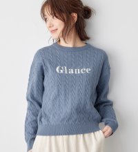 Viola e Viola/ヴィオラ エ ヴィオラ Viola e Viola 洗えるもちもちロゴ刺しゅうケーブルニット/506978875