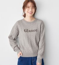 Viola e Viola/ヴィオラ エ ヴィオラ Viola e Viola 洗えるもちもちロゴ刺しゅうケーブルニット/506978875