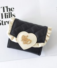 SECRET DOOR/シークレットドア SecretDoor フリル キルト ハート ボックスコイン 三つ折り財布 ミニ財布 メロン/506982391